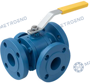 Flanged 3 Way Ball Valve