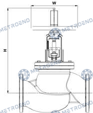 Flanged Static Balance Valve — Technical drawing
