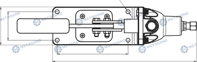 Hydraulic Control Lever — Technical drawing