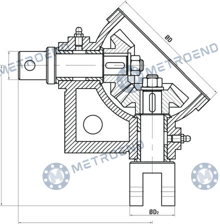 Angle Gear Box — Technical drawing