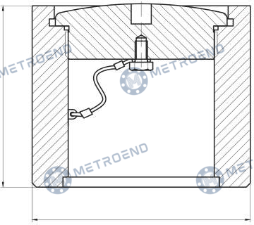 Flush Type Sounding Plug — Technical drawing