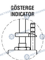 Gate Valve With Indicator PN16 DIN3216 — Technical drawing