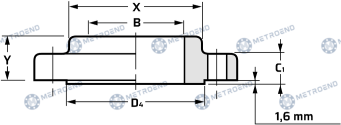 Class 150 Flanges — Technical drawing