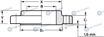Class 600 Flanges — Technical drawing