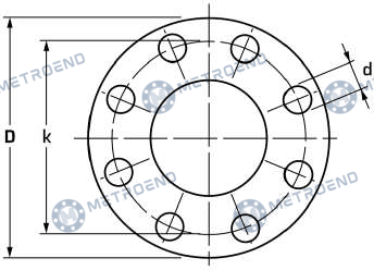 Class 600 Flanges — Technical drawing