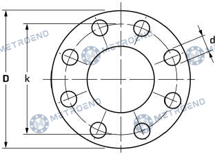 PN6 Flanges — Technical drawing