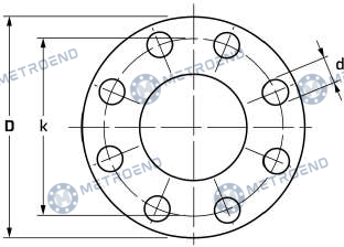 PN40 Flanges — Technical drawing