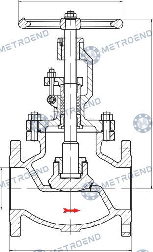 Glob Vana Class 150 - 300 - 600 — Teknik çizim