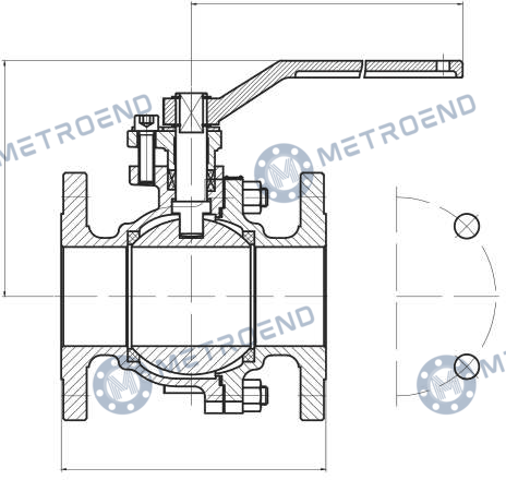 Küresel Vana Class 150 - 300 - 600 — Teknik çizim